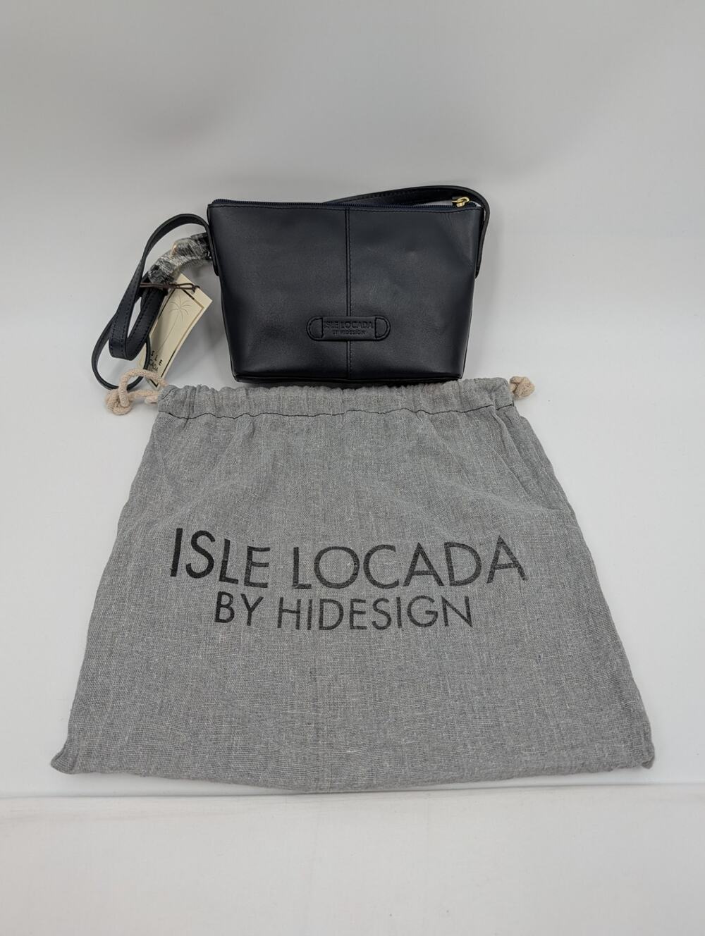NWT Isle Locada By HiDesign MAUI 02Mid Handbag Blue Leather Crossbody Preppy